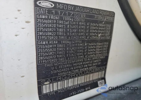 2018 Land Rover Discovery Se из США, поврежденный, VIN SALRG2RV0JA048633